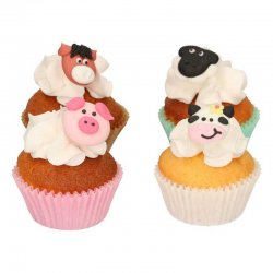 Décors en Sucre Animaux de la Ferme Set/12 FunCakes