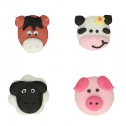 Décors en Sucre Animaux de la Ferme Set/12 FunCakes