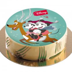 Disque Azyme Mickey et Minnie à Noël Disney