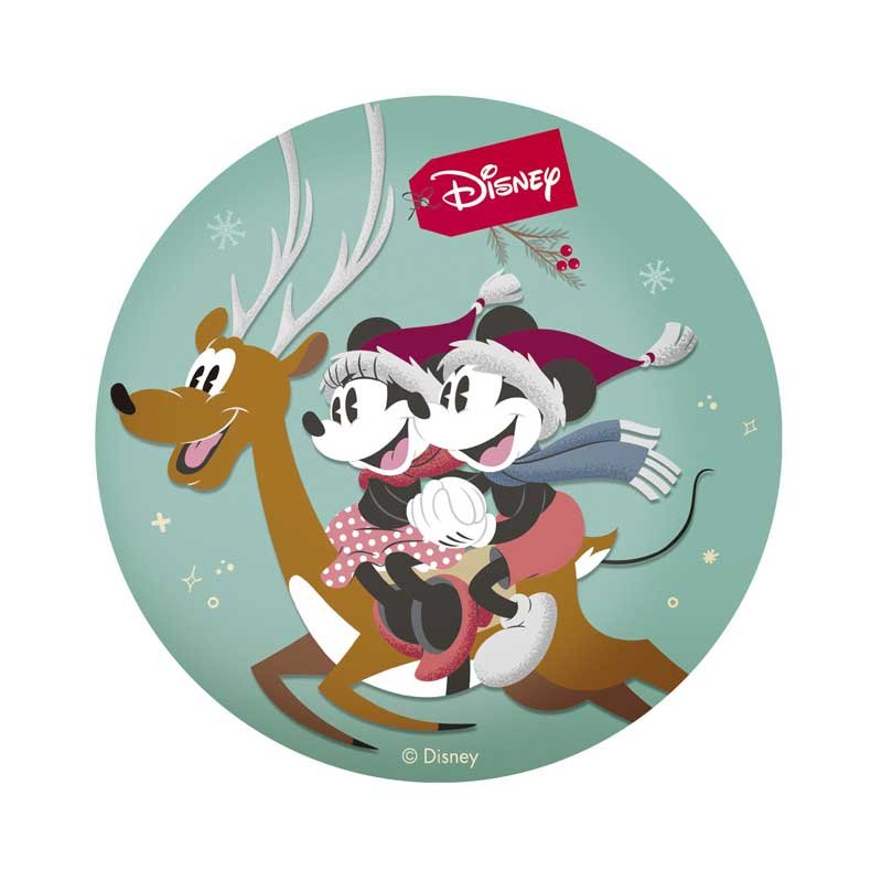 Disque Azyme Mickey et Minnie à Noël Disney