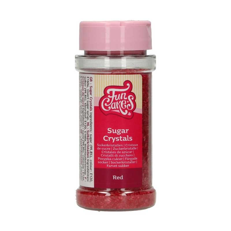 Cristaux de sucre Rouge 80g FunCakes Cristaux de sucre Rouge 80g FunCakes