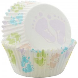 Caissettes Pieds de bébé pk/75 Wilton