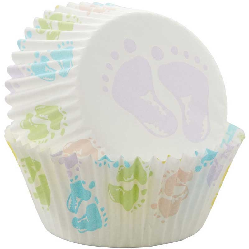 Caissettes Pieds de bébé pk/75 Wilton