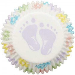 Caissettes Pieds de bébé pk/75 Wilton