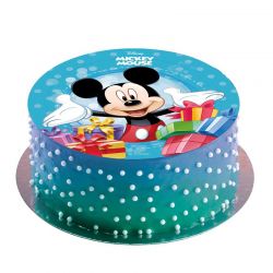 Disque pâte à sucre Mickey et ses cadeau Disney