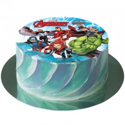 Disque comestible Thor, Iron-Man, Hulk, Captain America, Black Widow et Faucon Avengers