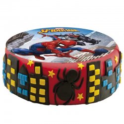 Gateau anniversaire Spiderman : bougie + chiffres + figurine