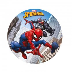 Disque comestible pour gâteau SpiderMan et Venom Marvel