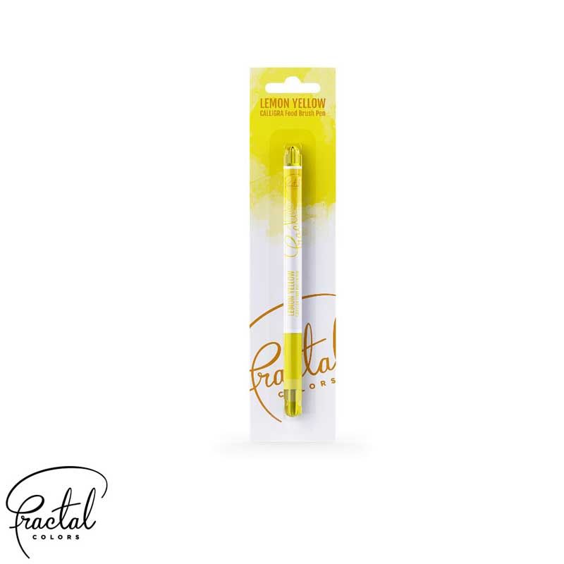 Stylo pinceau alimentaire Calligra Jaune citron de Fractal Stylo pinceau alimentaire Calligra Jaune citron de Fractal