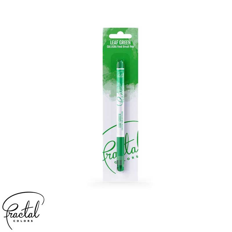 Stylo pinceau alimentaire Calligra de Fractal Vert feuille