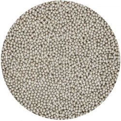 Perle de Sucre 2 mm Argent métallique