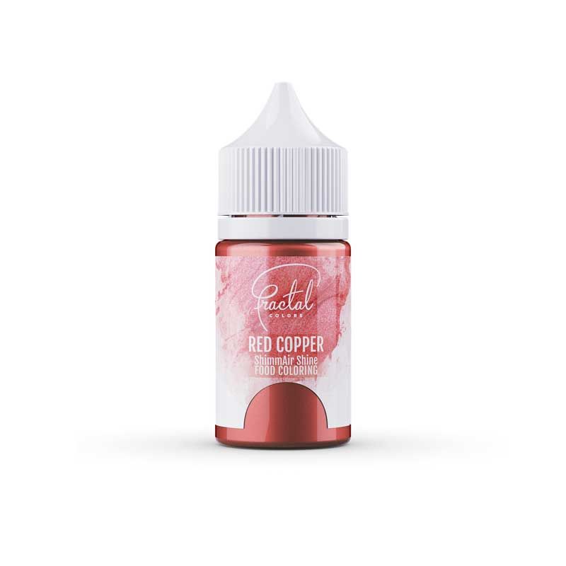 Colorant alimentaire liquide aérographe ShimmAir Brillant Fractal Rouge Cuivre Colorant alimentaire liquide aérographe ShimmAir Brillant Fractal Rouge Cuivre