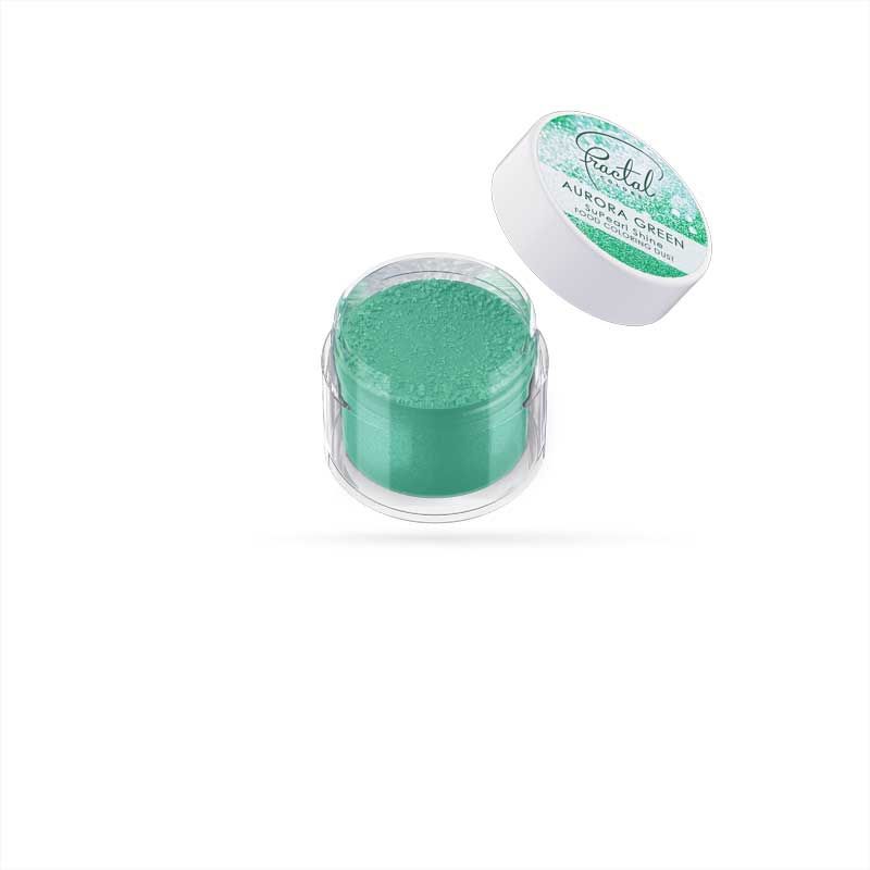 Poudre Alimentaire lustrante brillante SuPearl Shine Fractal Vert Aurore