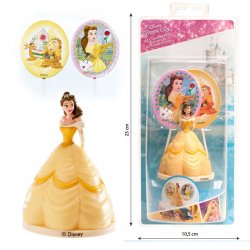 Kit Figurine avec toppers 3D Belle, la belle et la bête Disney