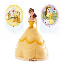 Kit Figurine avec toppers 3D Belle, la belle et la bête Disney