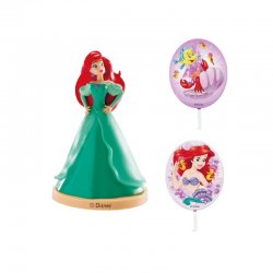 Kit Figurine avec toppers 3D Ariel la petite sirène Princesse Disney