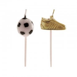 Bougie ballon et chaussure de Football Set/6