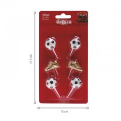 Bougie ballon et chaussure de Football Set/6