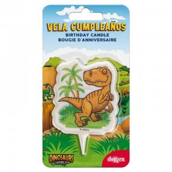 Bougie anniversaire dinosaure 7,5cm