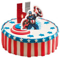 Bougie anniversaire Captain America 2D Marvel