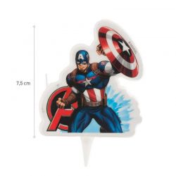 Bougie anniversaire Captain America 2D Marvel