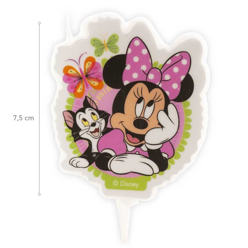 Bougie D'Anniversaire Belle Disney - 7.5cm, 2D, Avec Pic Pour Gâteau Enfant