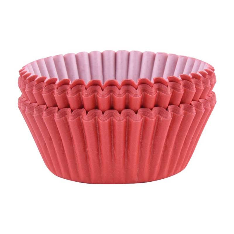 Boite de 15 caissettes cupcake dégradé pastel rose et parme