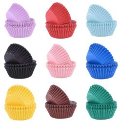 Caissette cupcake standard marron / pois blancs (x60) - PME