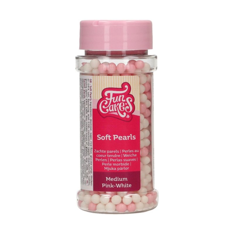 perles comestible Rose-Blanc 60g FunCakes