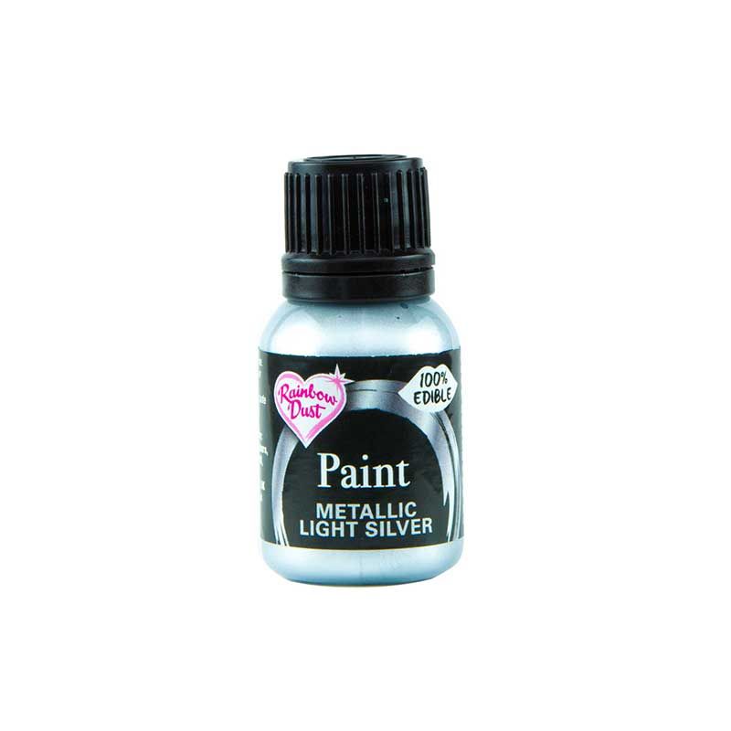 Peinture métallique Argent Clair 25ml Rainbow Dust Peinture métallique Argent Clair 25ml Rainbow Dust