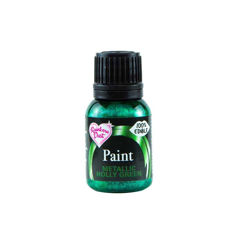 Peinture métallique Houx Vert 25ml Rainbow Dust Peinture métallique Houx Vert 25ml Rainbow Dust