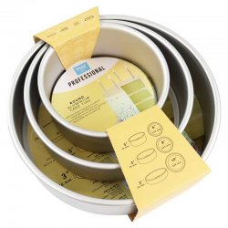 Kit de 3 moules à gâteaux ronds extra profonds Ø 15, 20, 25 x 10cm PME