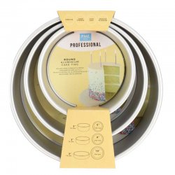 Kit de 3 moules à gâteaux ronds extra profonds Ø 15, 20, 25 x 10cm PME