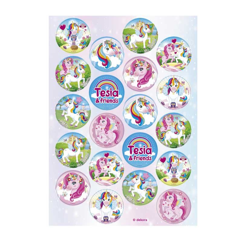 Mini disques comestibles Licorne Mini disques comestibles Licorne