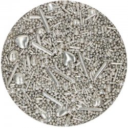 Sprinkle Medley Paillettes Argent Deluxe 65g FunCakes