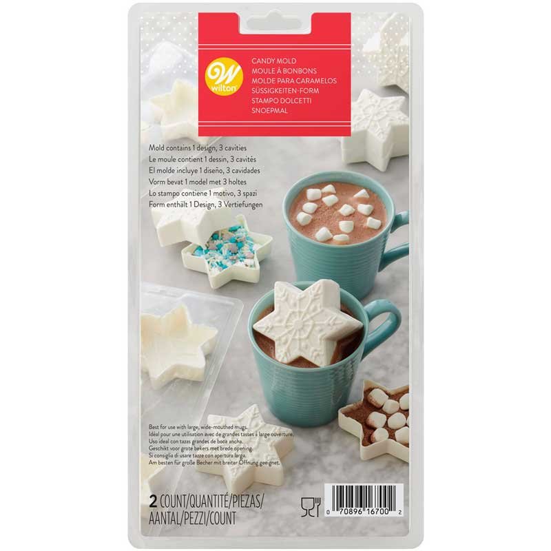 Moule 3D Chocolat Chaud Flocon de Neige Wilton