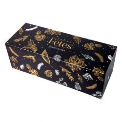 Boîte en carton avec couvercle pour bûche de Noël et de fêtes de fin  d'année -  – Miss Popcake