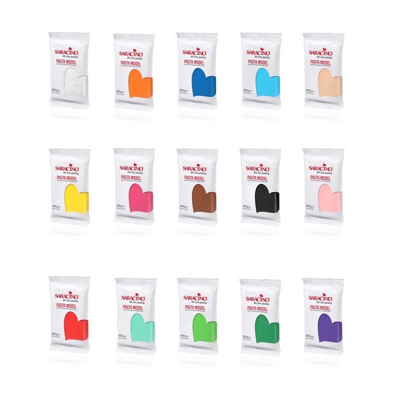 Pâte à sucre modelage 250g Saracino couleurs aux choix à 3,39 €