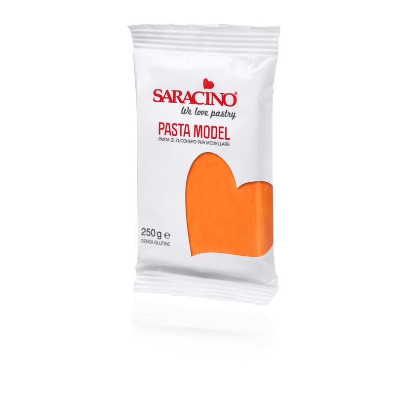 Pâte à sucre modelage 250g Saracino couleurs Orange Pâte à sucre modelage 250g Saracino couleurs Orange