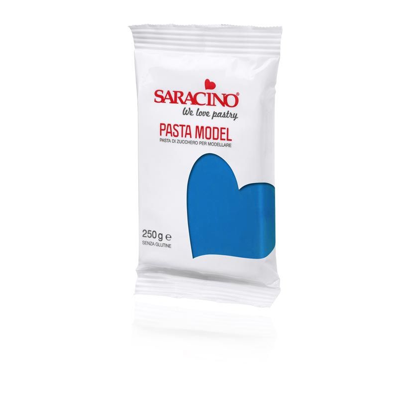 Pâte à sucre modelage 250g Saracino couleurs Bleu