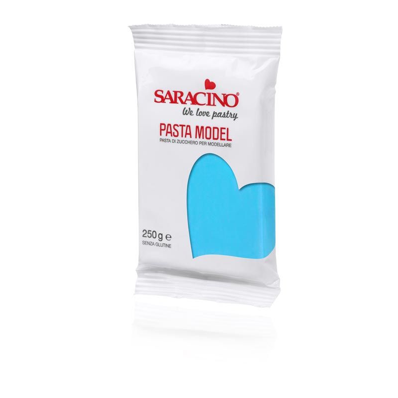 Pâte à sucre modelage 250g Saracino couleurs Bleu ciel Pâte à sucre modelage 250g Saracino couleurs Bleu ciel