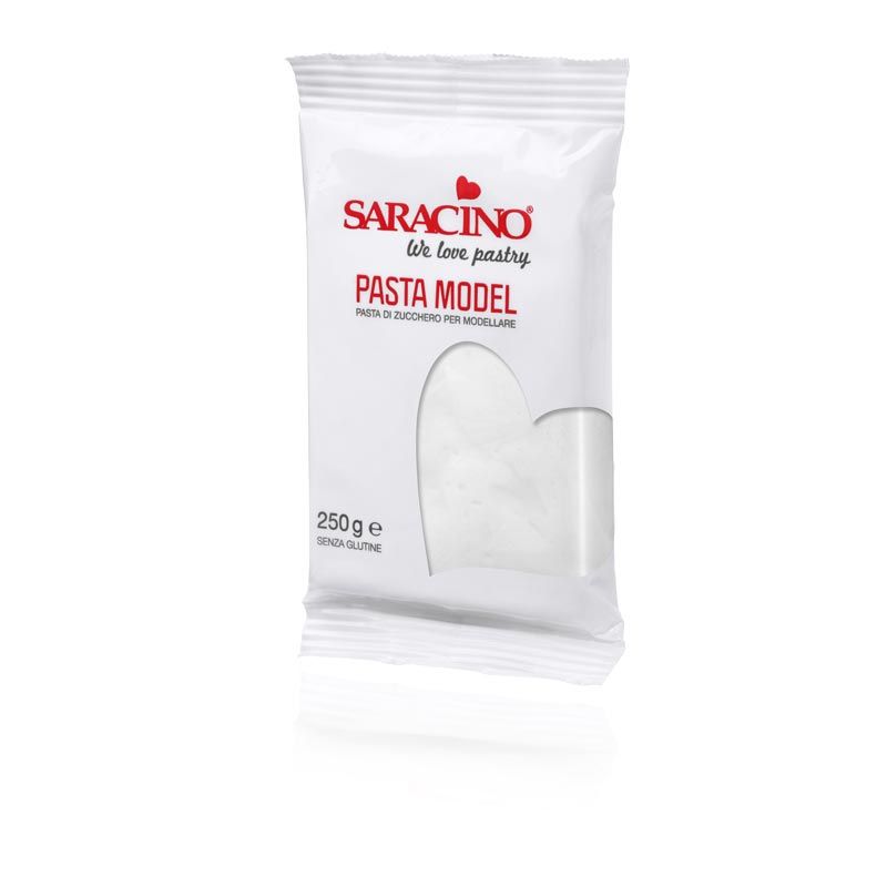 Pâte à sucre modelage 250g Saracino couleurs Blanc