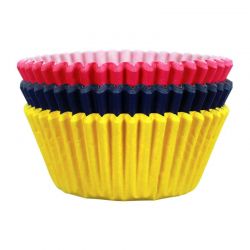 Caissette cupcake Bleu, Rose et Jaune pk/60 Pme