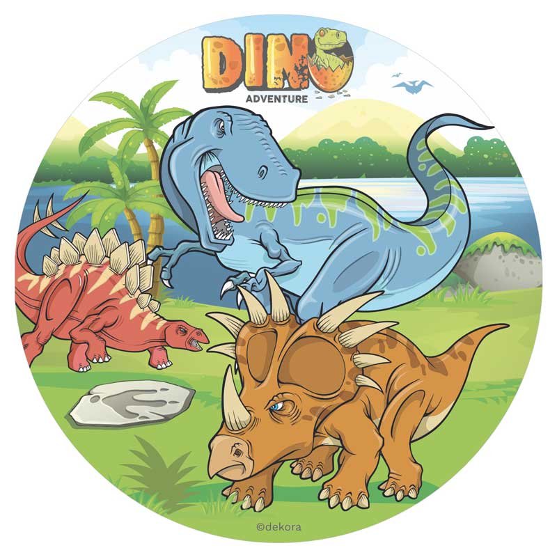 Disque Azyme pour gâteau Dinosaure