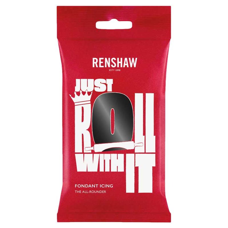 Pâte à sucre de couverture 250gr Renshaw couleurs Noir Pâte à sucre de couverture 250gr Renshaw couleurs Noir