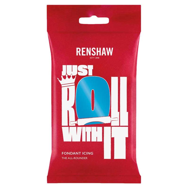 Pâte à sucre de couverture 250gr Renshaw couleurs Turquoise Pâte à sucre de couverture 250gr Renshaw couleurs Turquoise