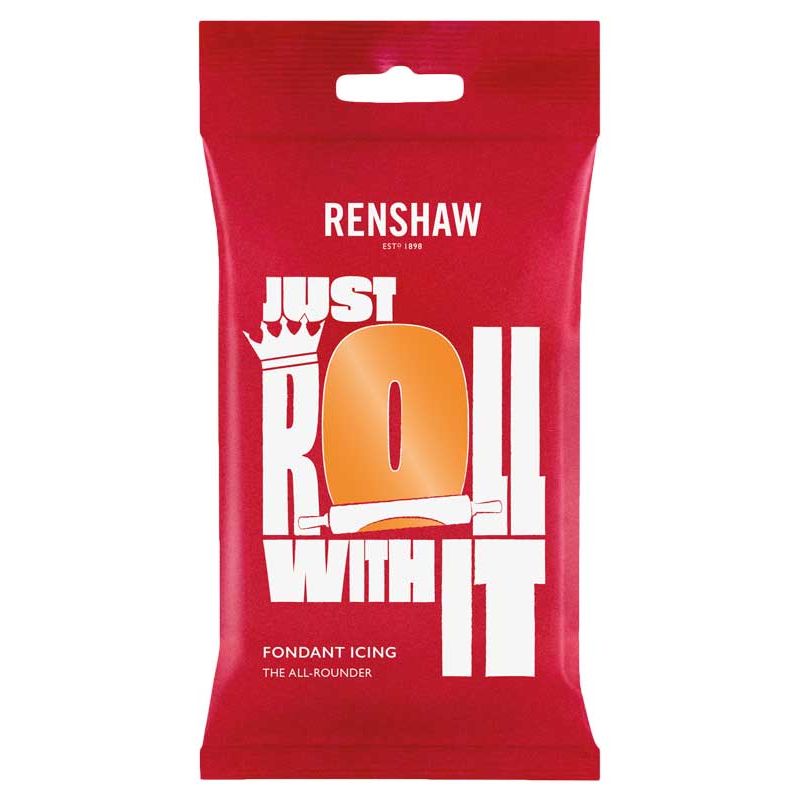 Pâte à sucre de couverture 250gr Renshaw couleurs Orange Pâte à sucre de couverture 250gr Renshaw couleurs Orange