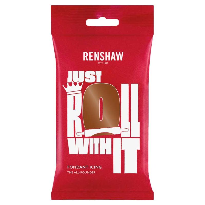 Pâte à sucre de couverture 250gr Renshaw couleurs marron