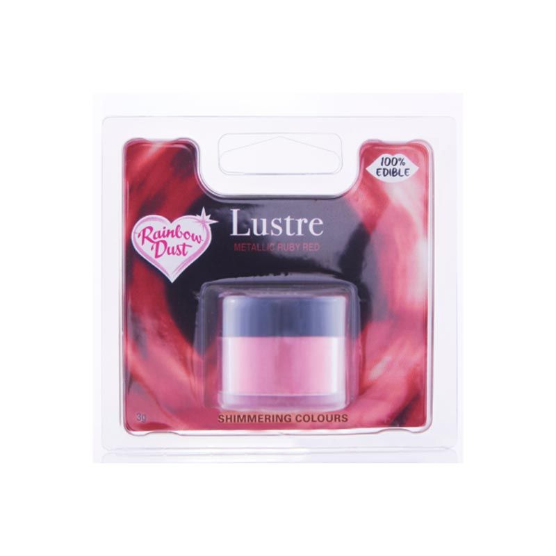 Poudre Lustre métallique Rainbow Dust couleurs Rouge rubis