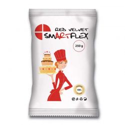 Pâte à sucre Velours 250g Smartflex couleurs Rouge